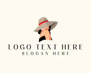 Model - Fashion Lady Hat logo design