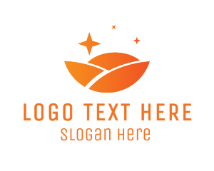 Orange Star - Sunset Landscape Business logo design