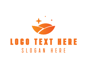 Orange Star - Sunset Landscape Business logo design