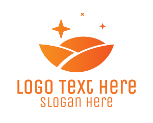 Sandblast - Orange Circle Landscape logo design