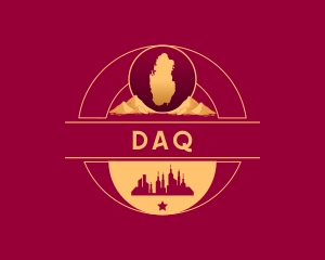 Qatar Map Tourism Logo