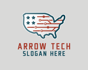 Tech Map USA logo design