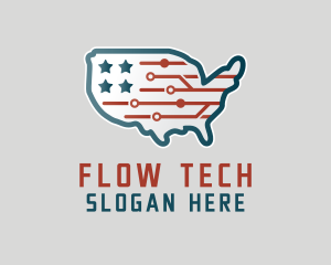 Tech Map USA logo design