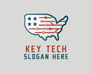 Tech Map USA logo design