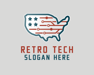 Tech Map USA logo design