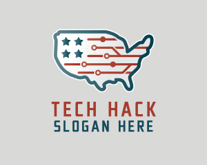 Tech Map USA logo design