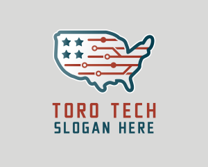 Tech Map USA logo design