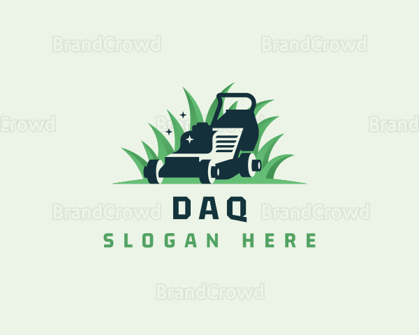 Lawn Mower Grass Cleaning Logo