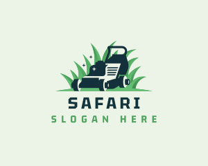 Lawn Mower Grass Cleaning Logo