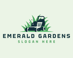 Lawn Mower Grass Cleaning logo design