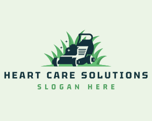 Lawn Mower Grass Cleaning logo design