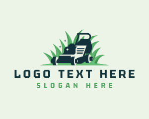 Turf - Lawn Mower Grass Cleaning logo design