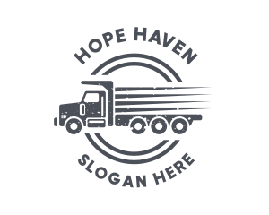 Movers - Cargo Logistics Truck logo design