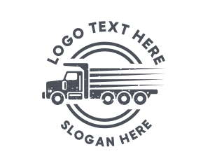 Vintage - Cargo Logistics Truck logo design