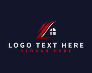 Window - House Roofing Contractor logo design
