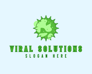 Virus - Planet Virus Bacteria logo design