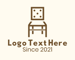 Seat - Dice Wooden Chair logo design