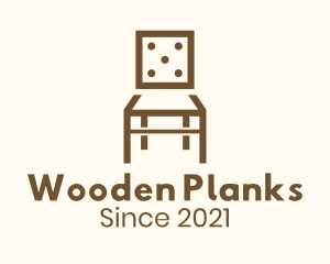 Dice Wooden Chair logo design