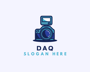 Vlog - Flash Photography Camera logo design