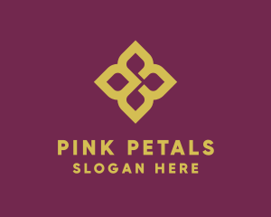 Gold Petal Flower  logo design