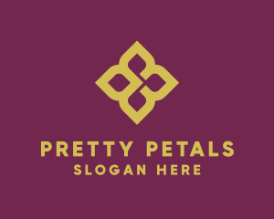 Gold Petal Flower  logo design