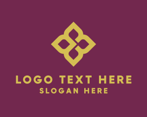 Highend - Gold Petal Flower logo design