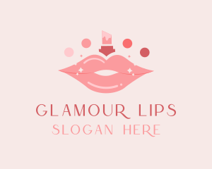 Lipstick Beauty Cosmetics logo design