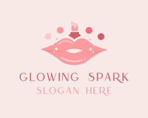 Lipstick Beauty Cosmetics logo design