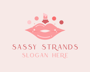 Lipstick Beauty Cosmetics logo design