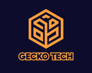 Tech Startup Hexagon Grain logo design