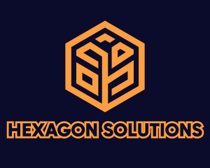 Tech Startup Hexagon Grain logo design