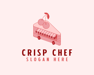 Cherry Cheesecake Dessert logo design