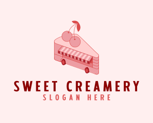 Cherry Cheesecake Dessert logo design