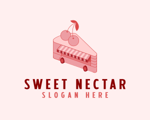 Cherry Cheesecake Dessert logo design