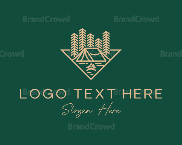 Outdoor Forest Camping Logo