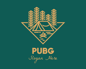 Hipster - Outdoor Forest Camping logo design