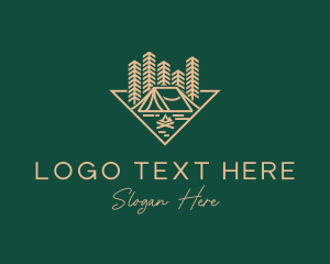 Hiking - Outdoor Forest Camping logo design
