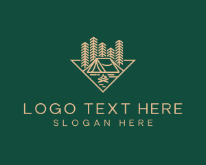 Glamping - Outdoor Forest Camping logo design