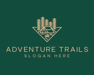 Outdoor Forest Camping logo design