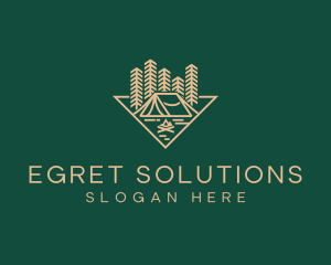 Outdoor Forest Camping logo design