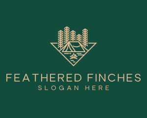 Outdoor Forest Camping logo design