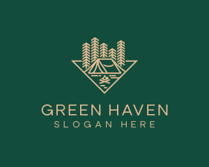 Outdoor Forest Camping logo design