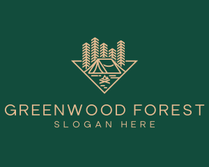 Outdoor Forest Camping logo design