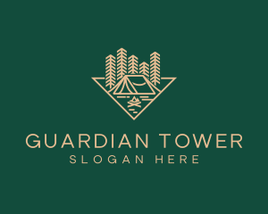 Outdoor Forest Camping logo design