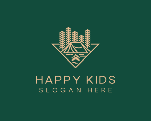 Outdoor Forest Camping logo design