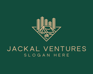 Outdoor Forest Camping logo design