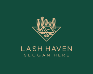 Outdoor Forest Camping logo design