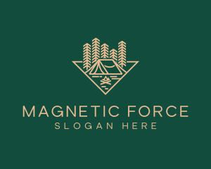 Outdoor Forest Camping logo design