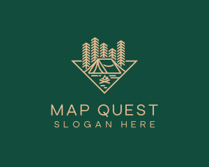 Outdoor Forest Camping logo design