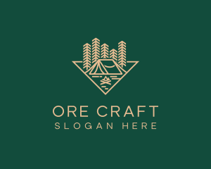 Outdoor Forest Camping logo design